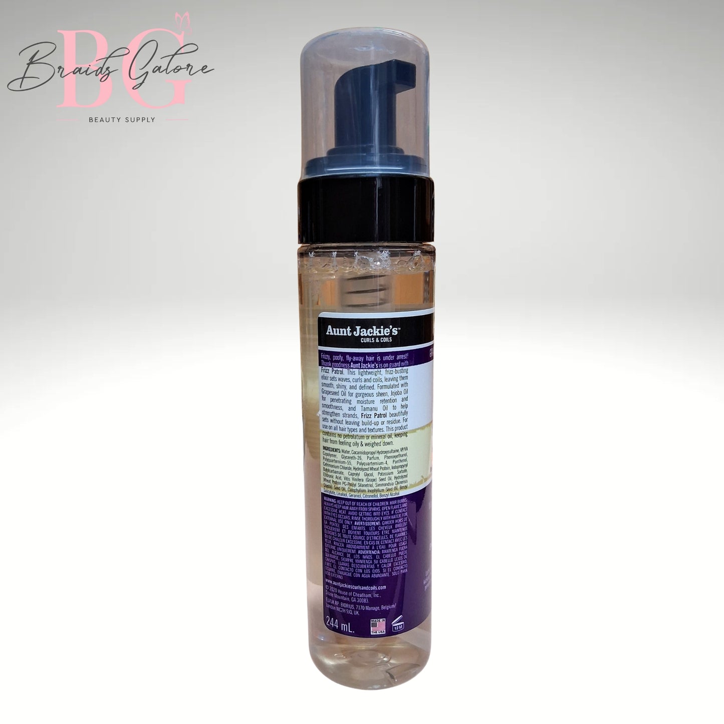 Aunt Jackie's Frizz Patrol Anti Poof Setting Mousse