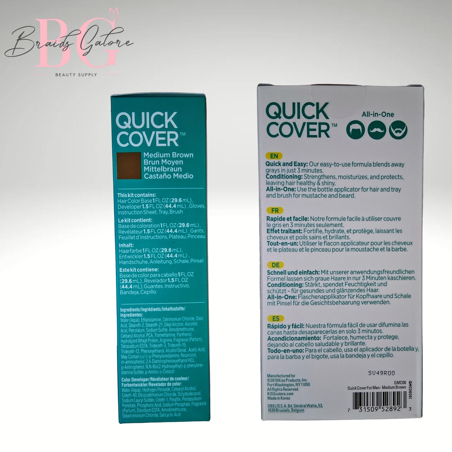 Quick Cover Medium Brown