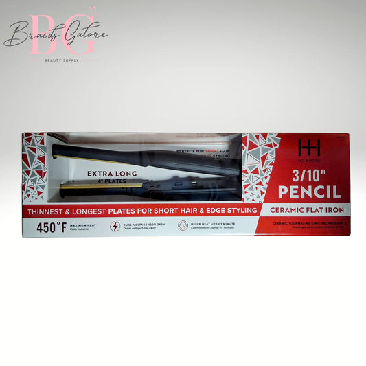 Hot & Hotter 3/10" Pencil Ceramic Flat Iron.